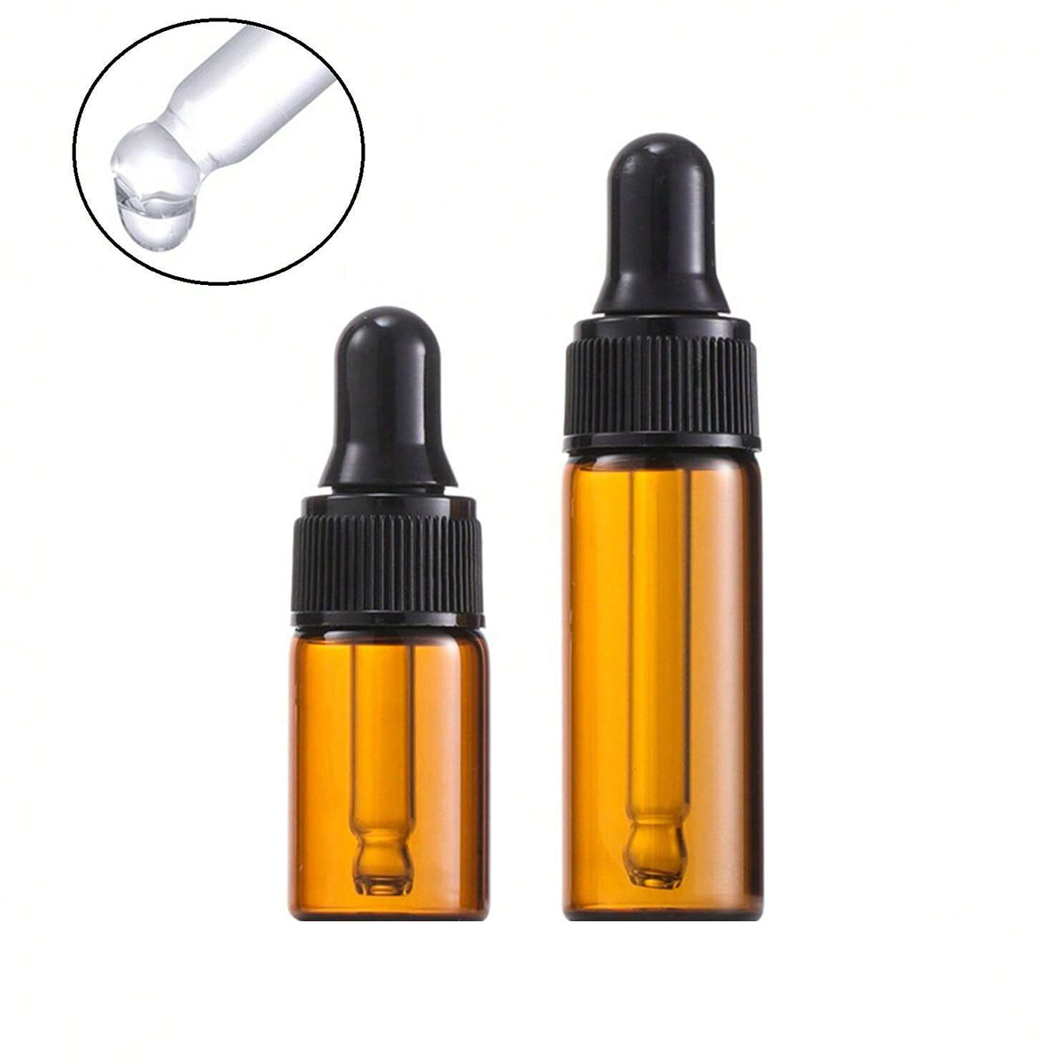 10pcs Dark Amber Glass Dropper - Juice Bottle Dropper 评论和价格