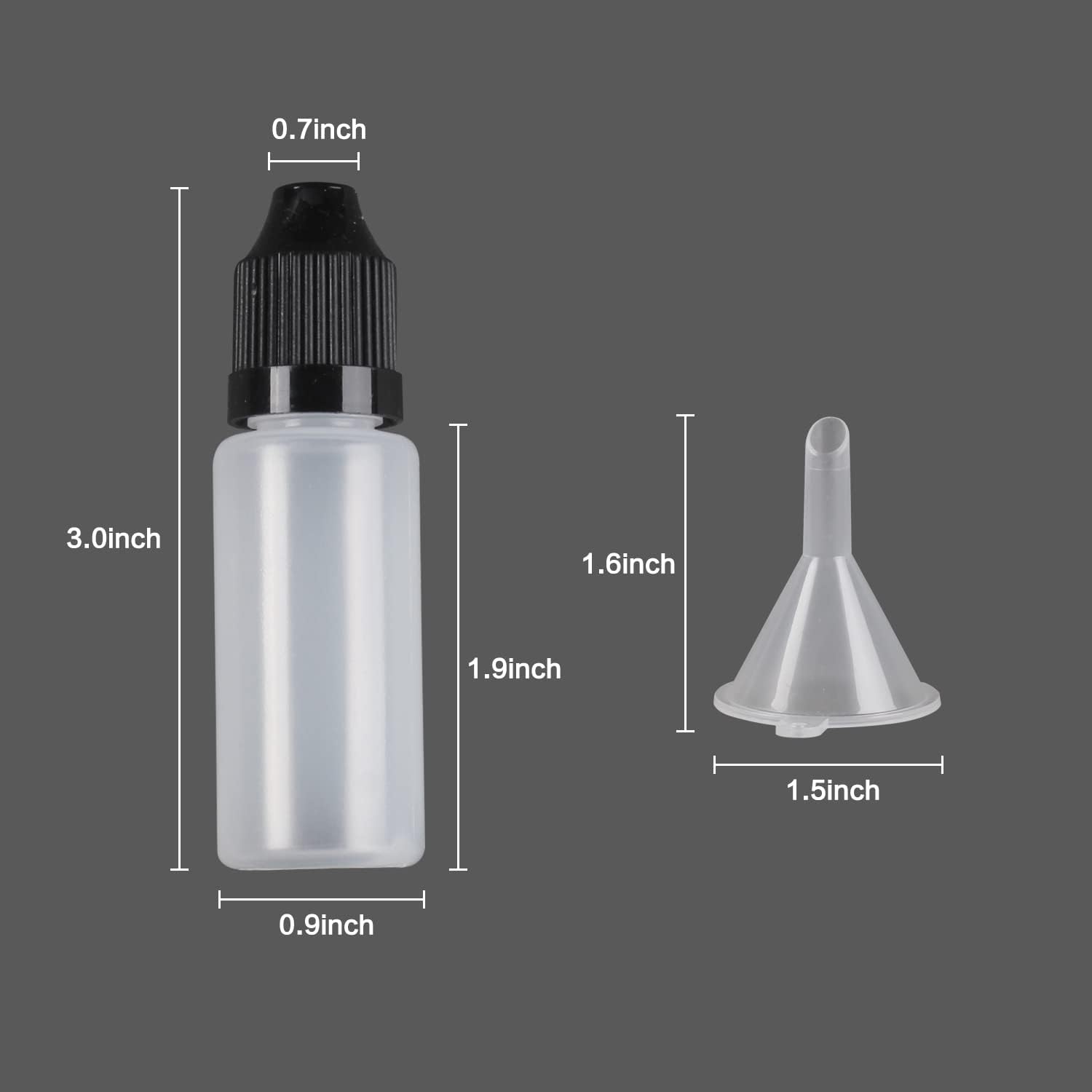 10Pcs  LDPE 15ml Thin Tip Drop - Juice Bottle Dropper 评论和价格