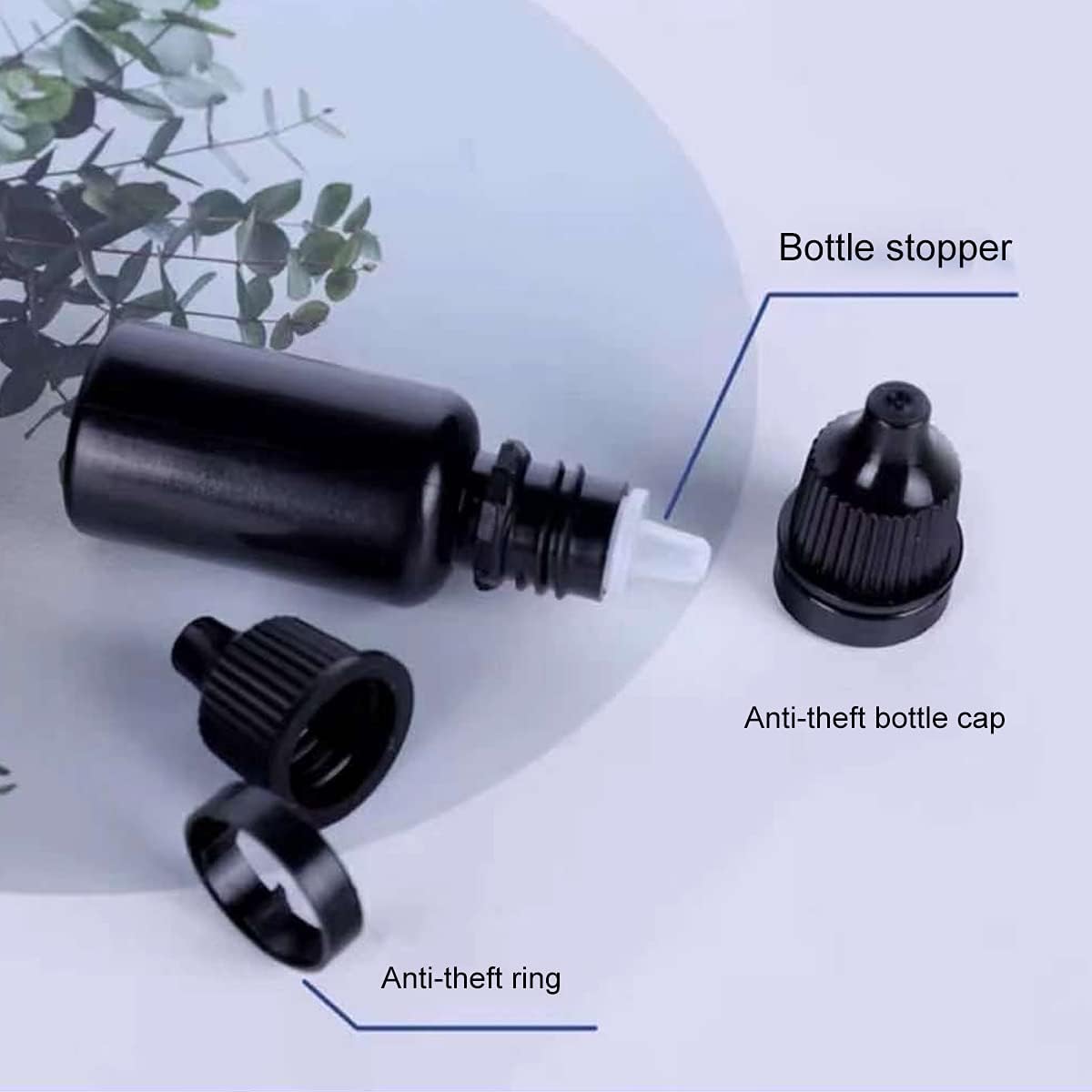 5pcs 5-20ml Black Plastic Bott - Juice Bottle Dropper 评论和价格